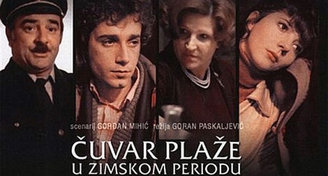 Stróż plaży w sezonie zimowym